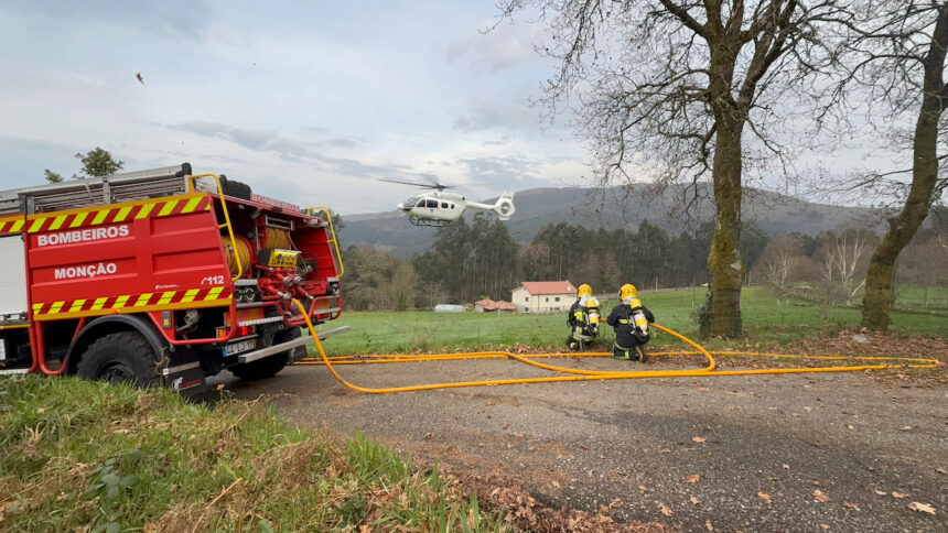 helicóptero INEM Minho Monção Bombeiros socorro helio - 3