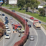 Acidente video camiao carro braga circular - 1