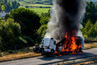 camião arde a4 porto - 1