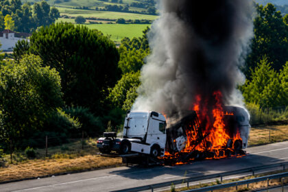 camião arde a4 porto - 1