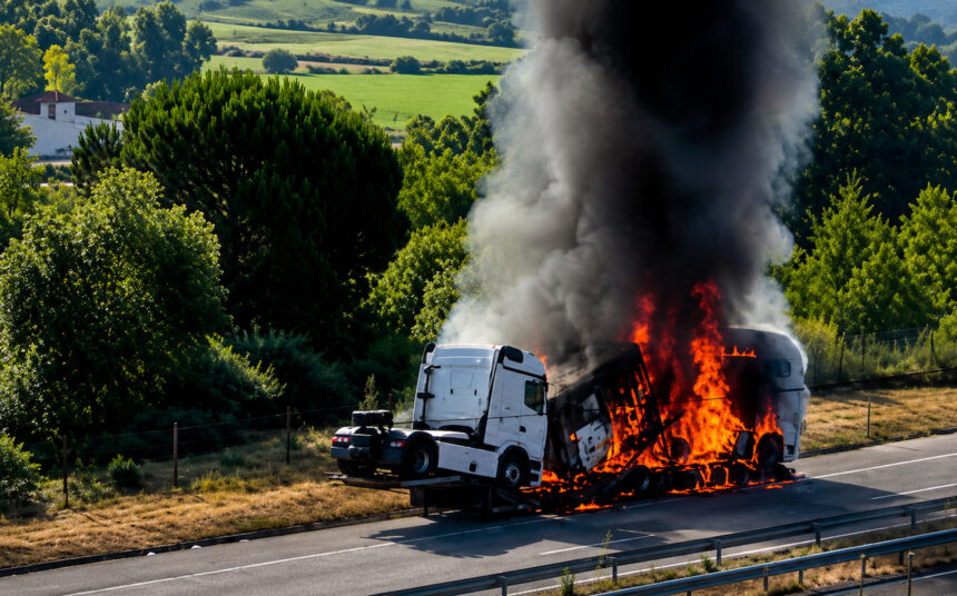 camião arde a4 porto - 1