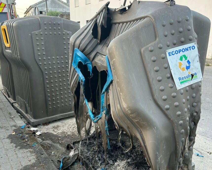 Barcelos Incêndio destrói ecoponto em Lijó e gera alerta da Junta de Freguesia