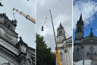 Guimarães Sino grande da Basílica de São Torcato regressa à torre após reparação de fissura