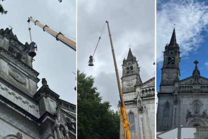 Guimarães Sino grande da Basílica de São Torcato regressa à torre após reparação de fissura