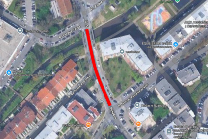 Braga Obras na nova Ecovia cortam transito e estacionamento na Rua 5 de Outubro