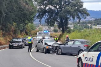 Braga Colisao frontal perto da Volvo corta transito e causa feridos