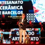 Mário Constantino Lopes discursa na Gala do Artesanato de Barcelos, no encerramento da Mostra Internacional de Artesanato e Cerâmica.
