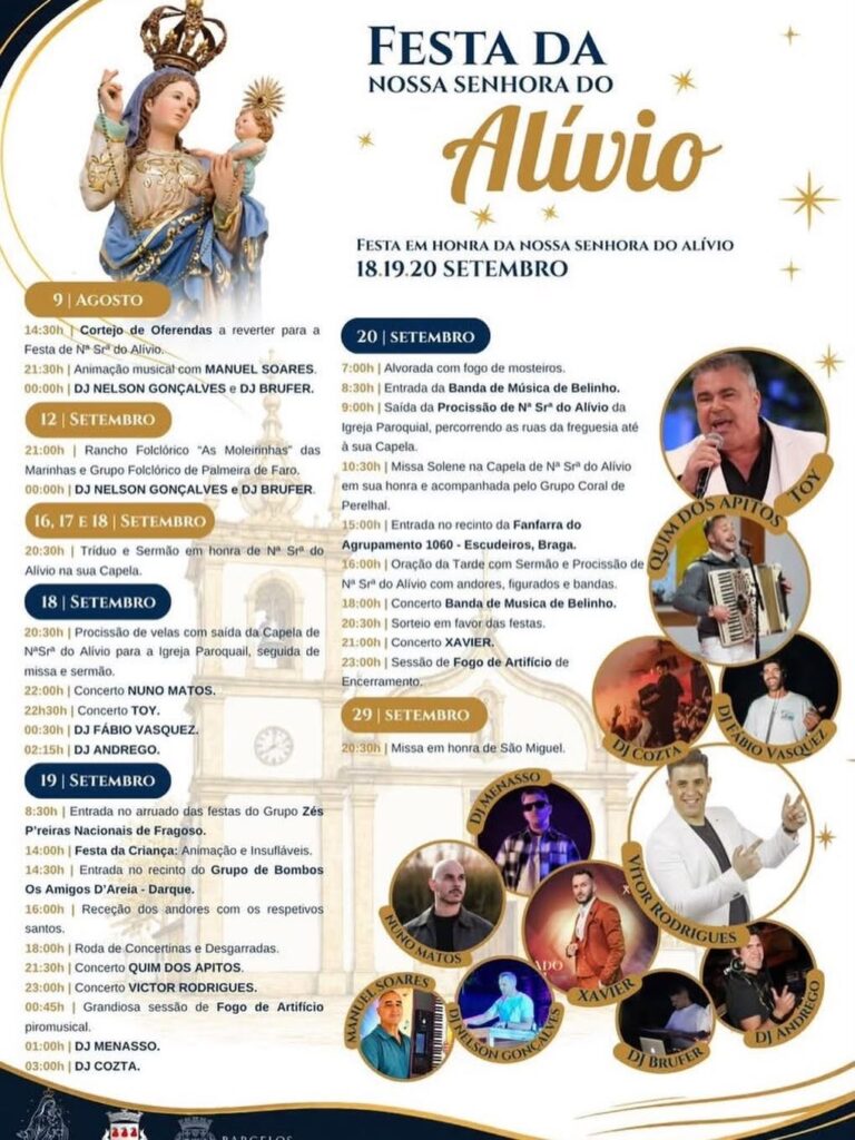 Barcelos: Vítor Rodrigues, Toy e Quim dos Apitos dão música à Festa de Nossa Senhora do Alívio em Perelhal 813177729 17956711329214439 4955061770147047021 n