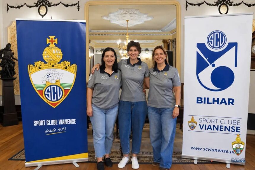 Bilhar SC Vianense apresenta equipa de bilhar reforcada com tres internacionais portuguesas