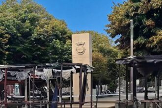 Povoa de Varzim Comboio turistico destruido em incendio com suspeita de vandalismo