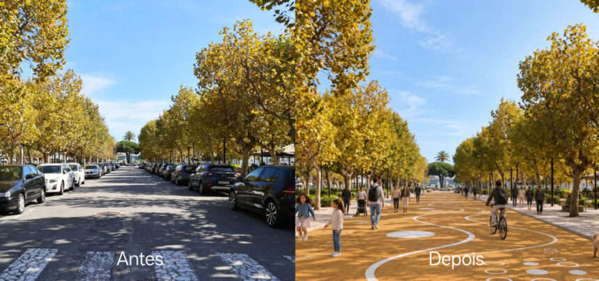 Vila do Conde Avenida Julio Graca ganha mais espaco para peoes e lazer com intervencao de urbanismo tatico