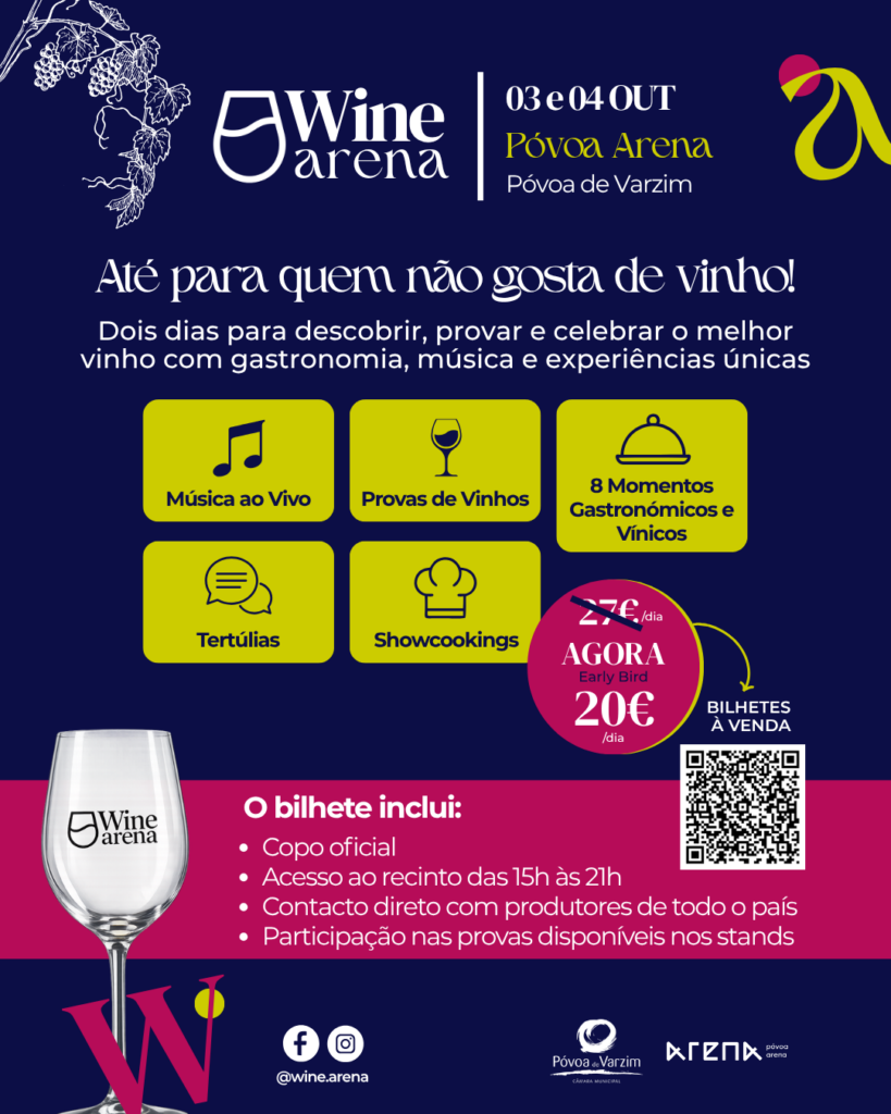 Póvoa de Varzim: Póvoa Arena acolhe primeira edição do Wine Arena em outubro wine arena 2026