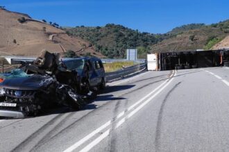 Vila Flor Despiste de camiao no IC5 provoca um morto e tres feridos em Lodoes e1791898200976