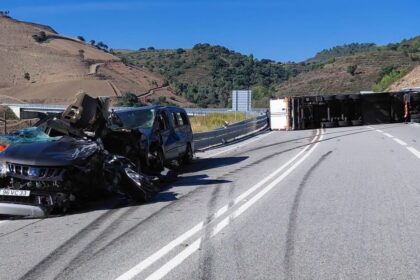 Vila Flor Despiste de camiao no IC5 provoca um morto e tres feridos em Lodoes e1791898200976