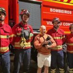 Vila do Conde Bombeiros salvam gato preso em arvore e promovem acao pedagogica na freguesia de Arvore e1792064286765